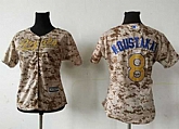 Women Kansas City Royals #8 Mike Moustakas Camo Fashion Stitched Baseball Jersey,baseball caps,new era cap wholesale,wholesale hats